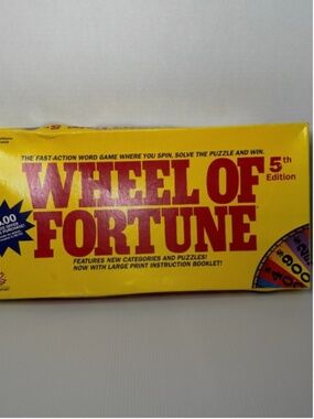 Wheel of Fortune 5th Edition Pressman 1991 Board Game Complete Vintage UNUSED